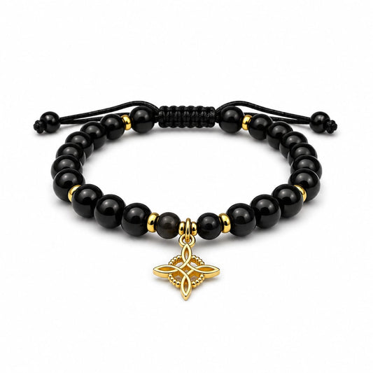 Pulsera Turmalina Nudos de Bruja